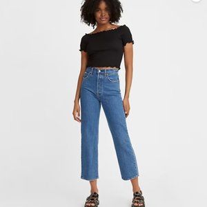 Levi's Premium Ribcage Straight Ankle Jeans, size 28